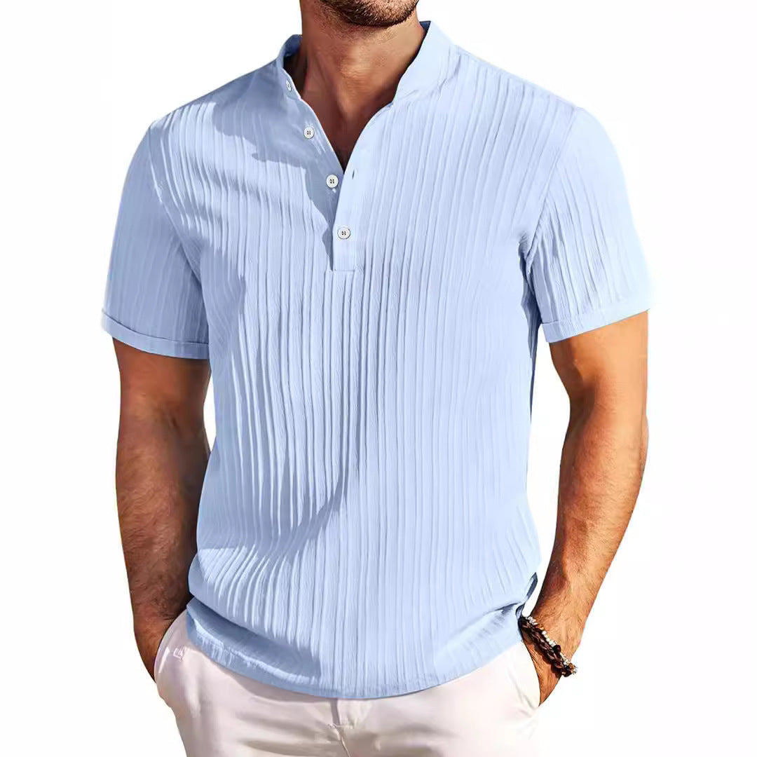 Nick - Retro Striped Linen Shirt
